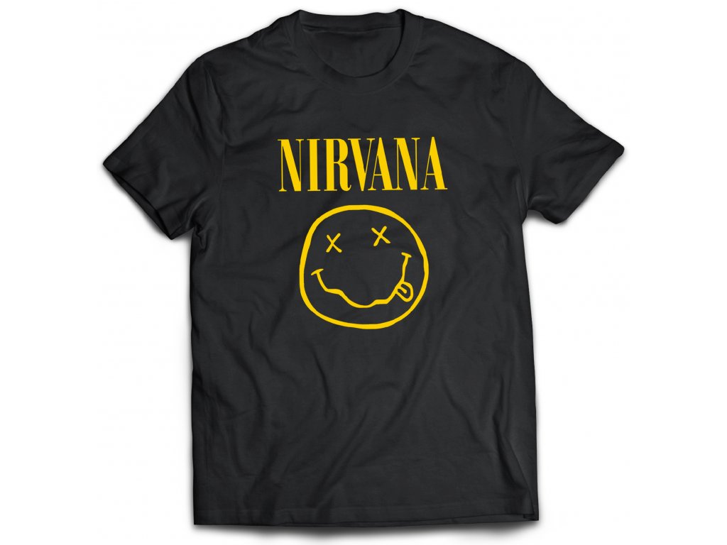 Pánske tričko Nirvana Logo Farba: Biela, Veľkosť: L