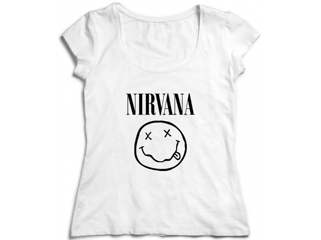 Dámske tričko Nirvana Farba: Biela, Veľkosť: XXL