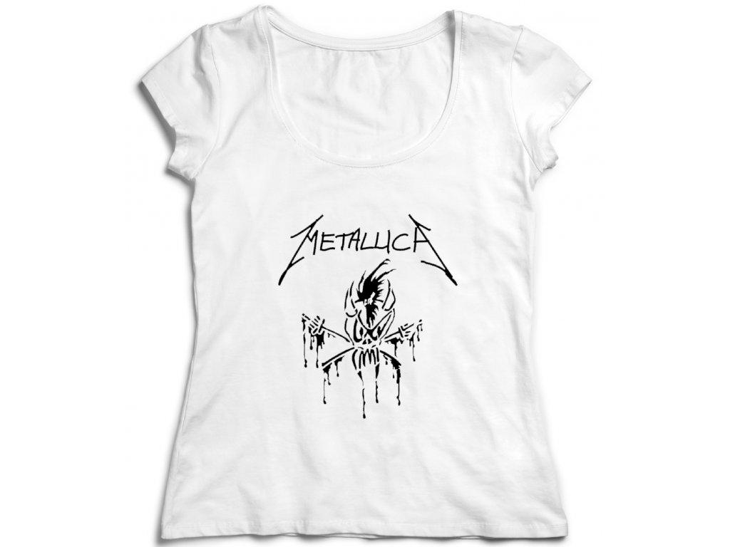 Dámske tričko Metallica Scary Guy Death Farba: Biela, Veľkosť: M