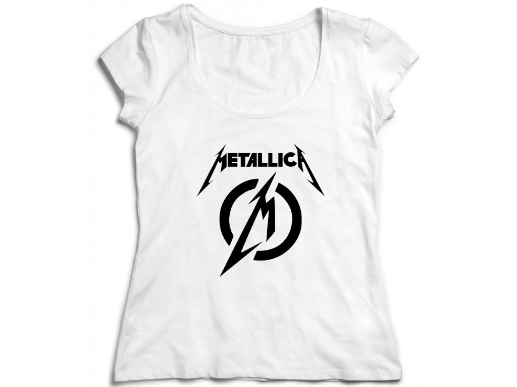 Dámske tričko Metallica Logo Band Farba: Biela, Veľkosť: XXL