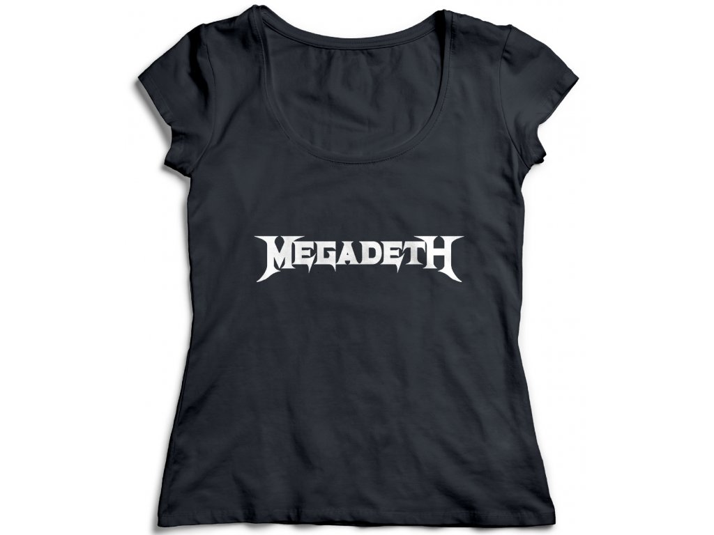 Dámske tričko Megadeth Logo Farba: Biela, Veľkosť: XXL