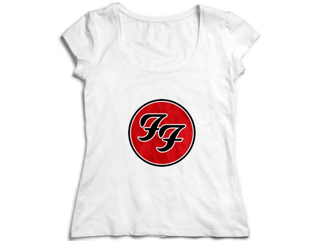 Dámske tričko Foo Fighters Logo Farba: Biela, Veľkosť: XXL
