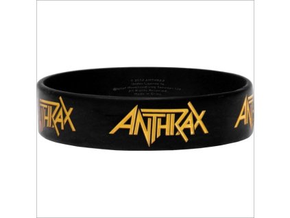 anthrax logo 17 x 23 cm gummy wristband