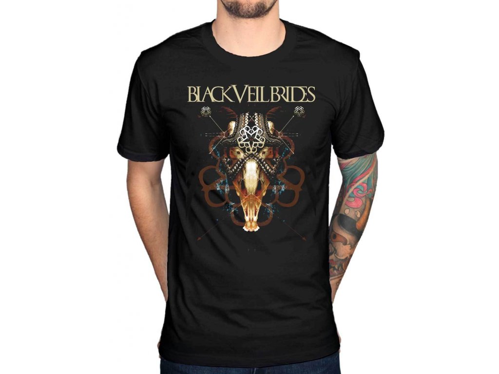 PÁNSKE TRIČKO BLACK VEIL BRIDES ORNAMENT AND CRIME Veľkosť: XL