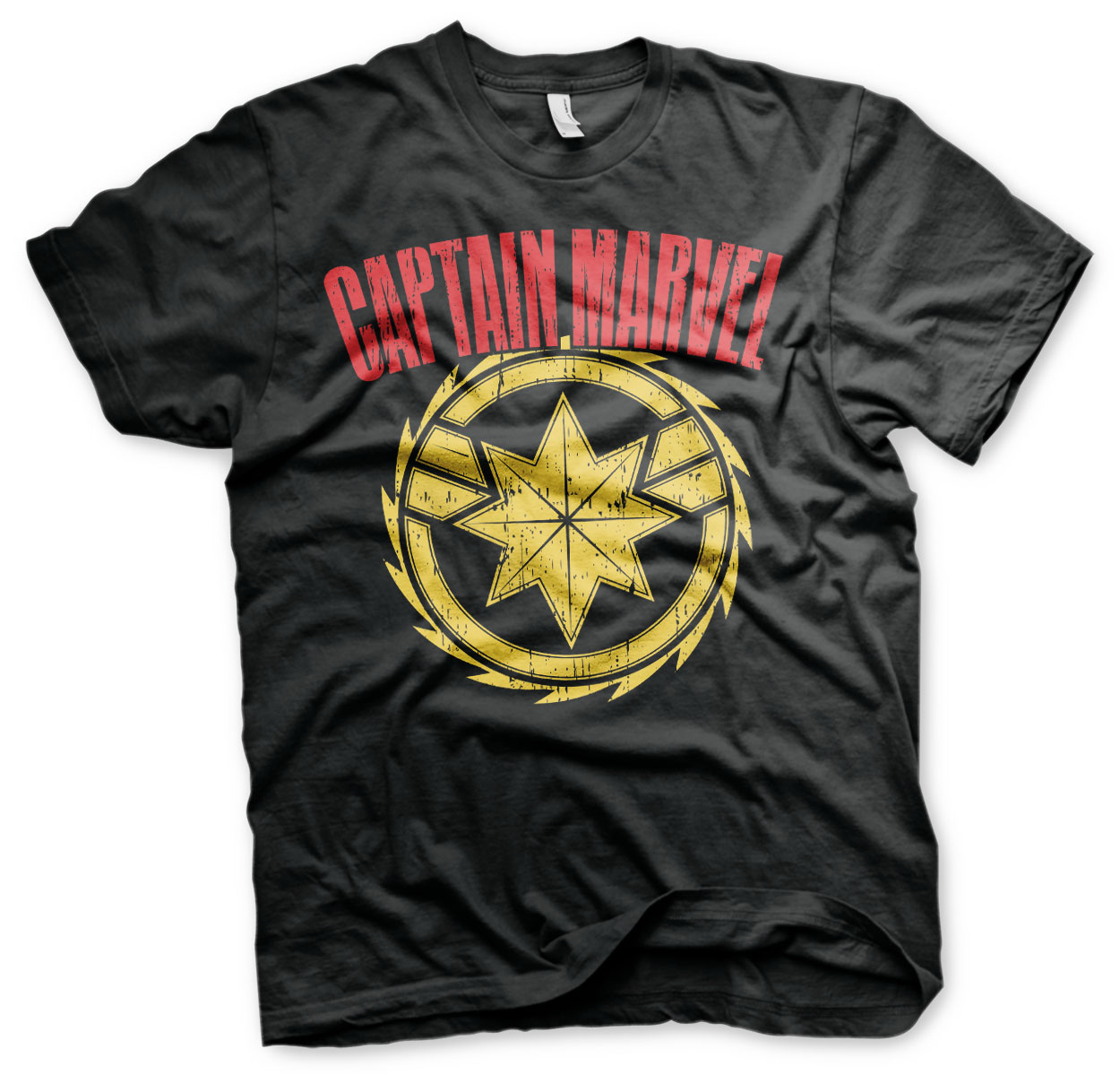 Pánske tričko CAPTAIN MARVEL DISTRESSED LOGO Veľkosť: XL