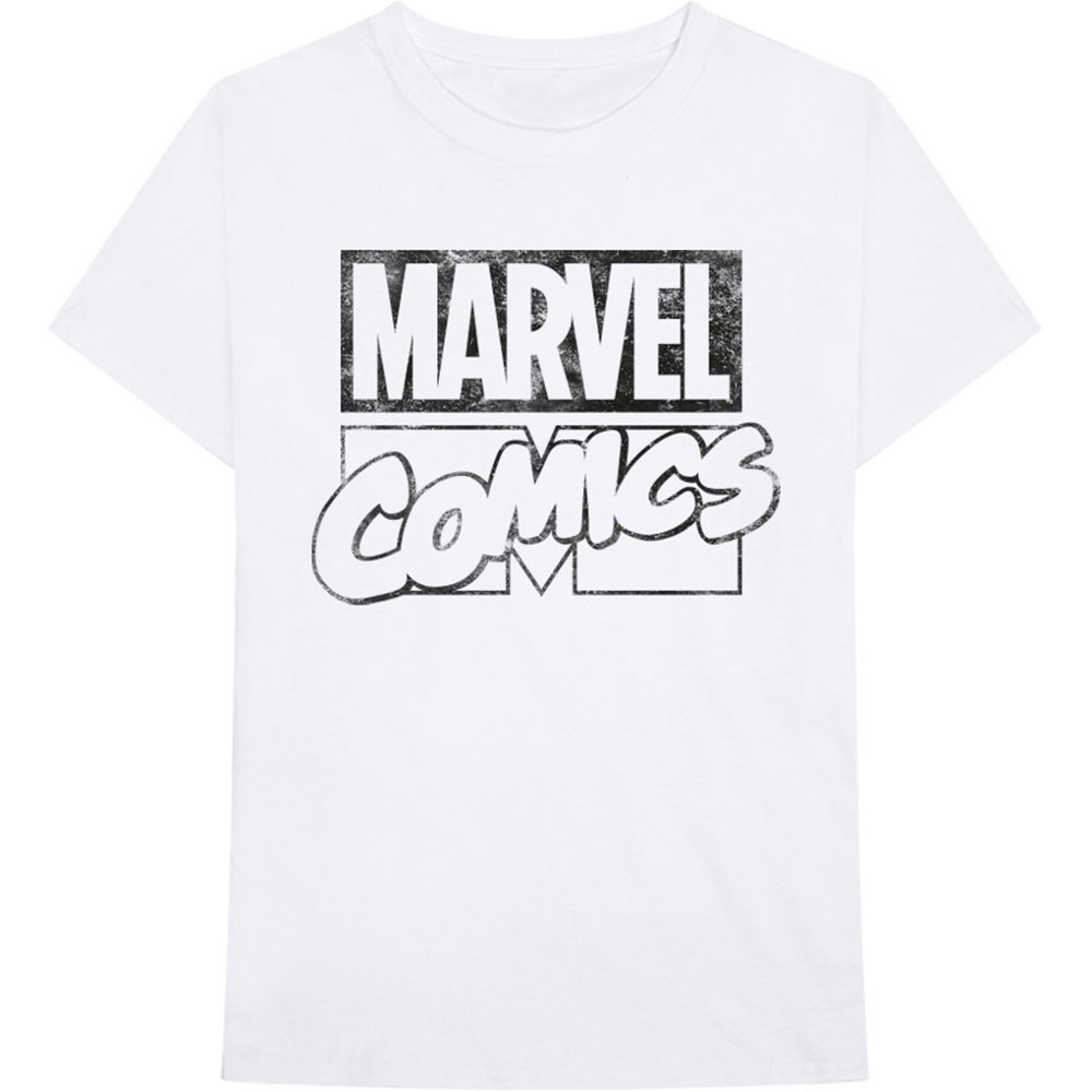 Pánske tričko MARVEL COMICS UNISEX LOGO Farba: Biela, Veľkosť: XXL