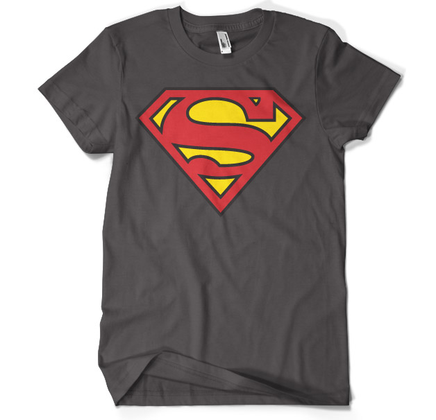 Pánske tričko Superman Shield Farba: šedá, Veľkosť: S