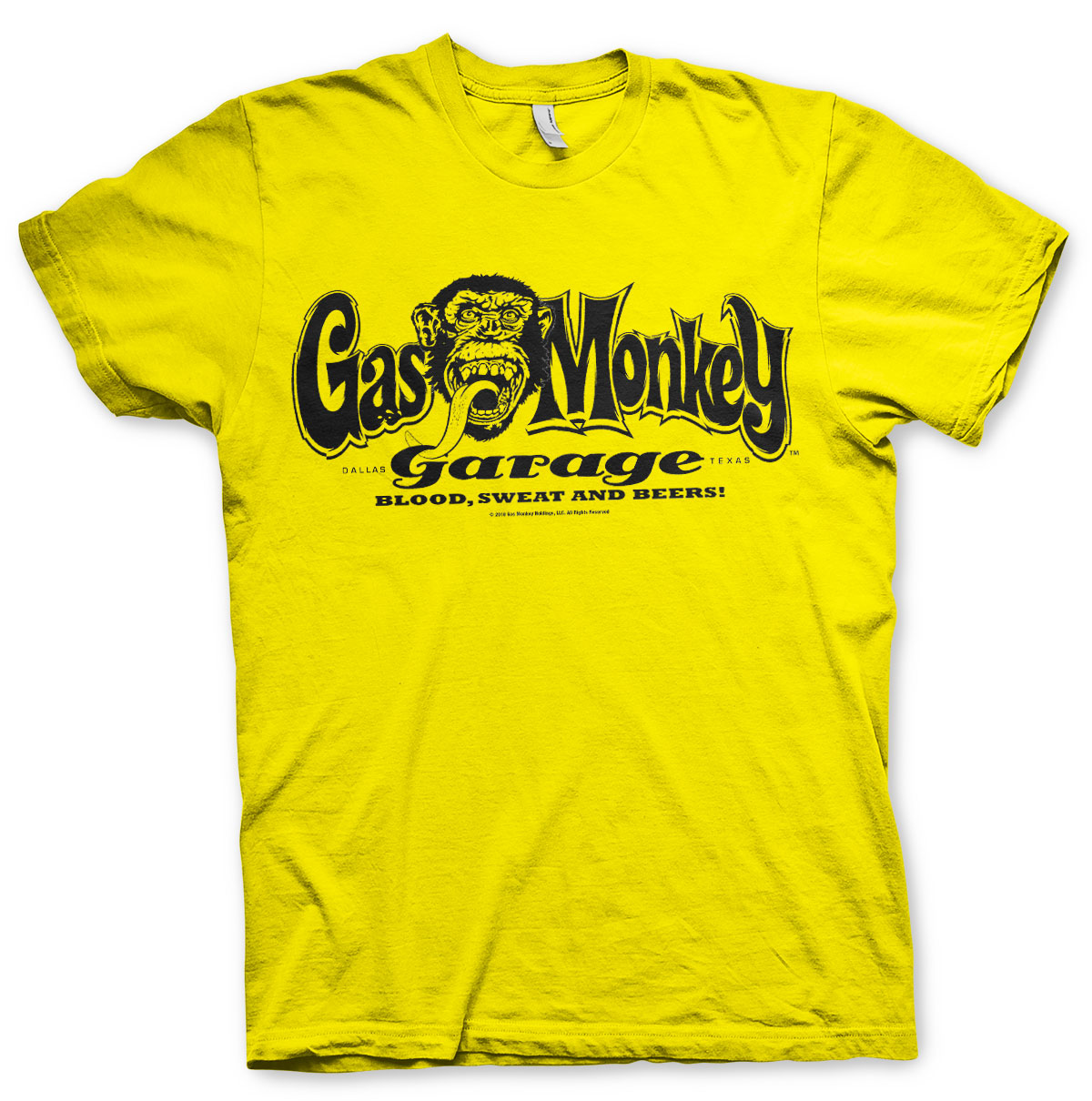 Pánske tričko GAS MONKEY GARAGE LOGO Farba: Žltá, Veľkosť: S