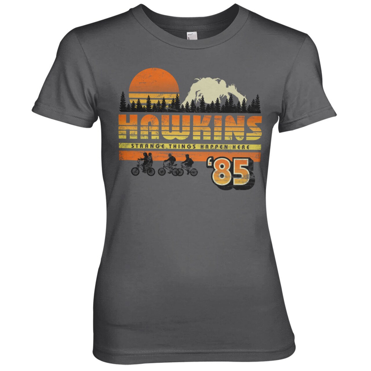 Dámske tričko Hawkins '85 Vintage Farba: šedá, Veľkosť: M
