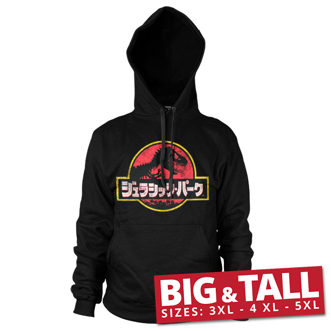 Pánska mikina Jurassic Park Japanese Distressed Logo Big & Tall Výber veľkosti: XXXXXL