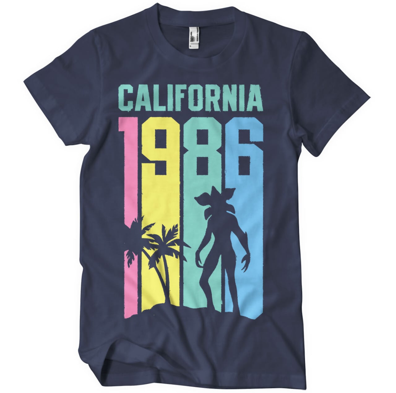 Pánske tričko Stranger Things California 1989 Farba: Modrá, Veľkosť: XL