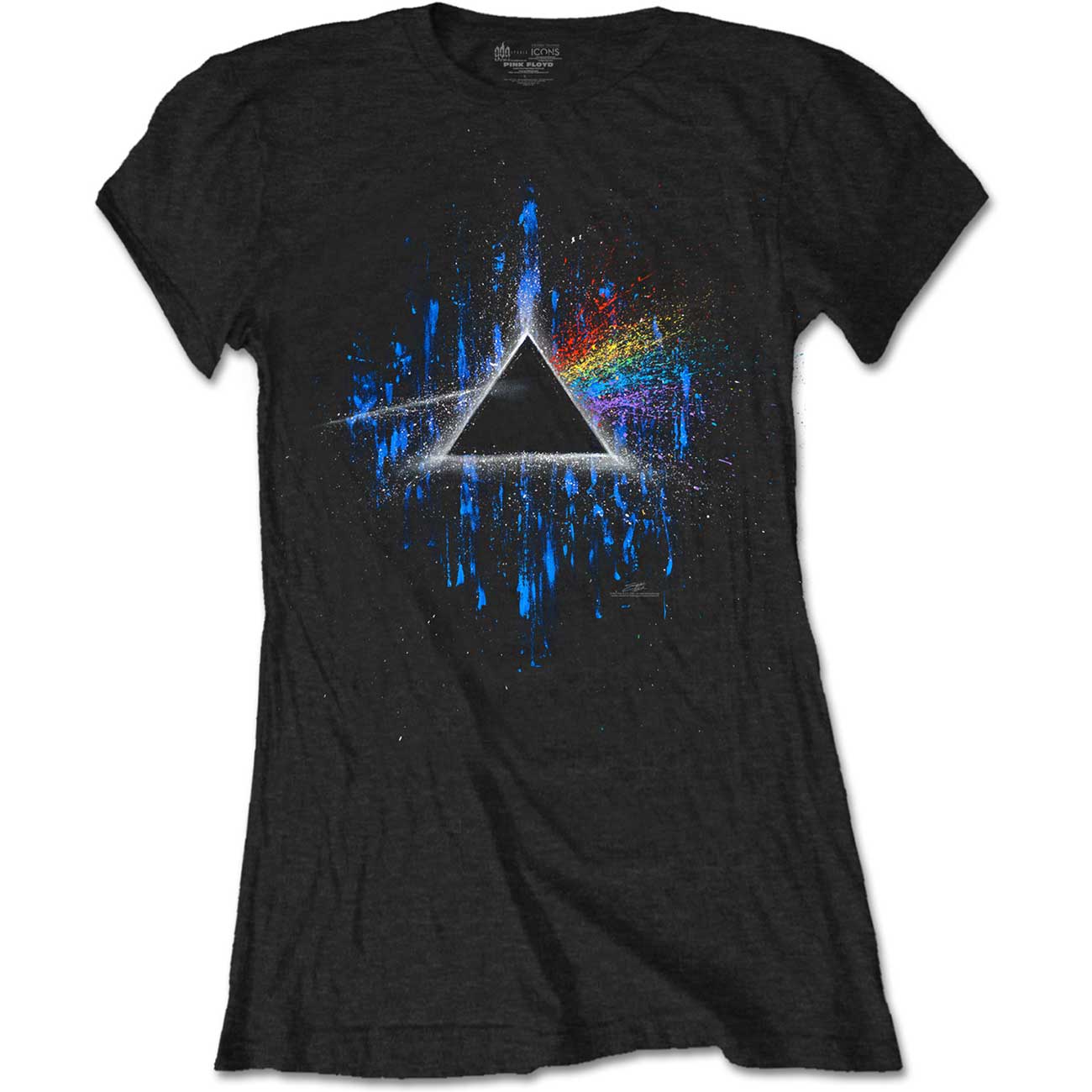Dámske tričko Pink Floyd DARK SIDE OF THE MOON BLUE SPLATTER Veľkosť: XL