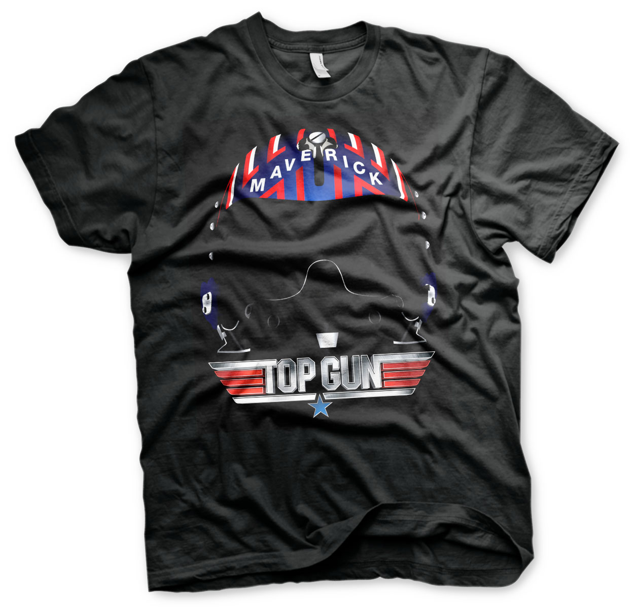 Pánske tričko TOP GUN - MAVERICK HELMET Farba: Čierna, Veľkosť: L