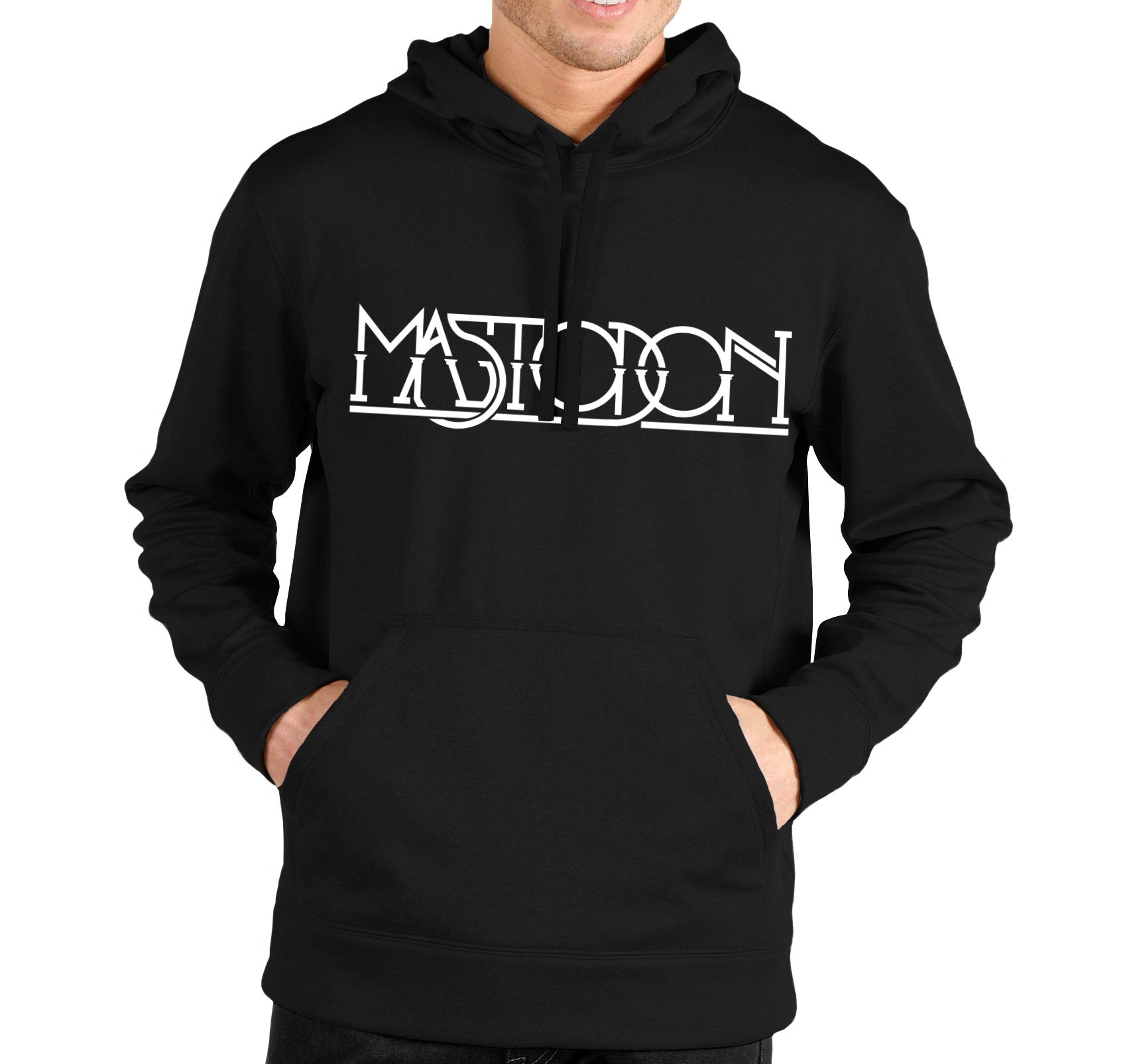 Mikina Mastodon Logo Veľkosť: XXL, Výber Farby: Čierna