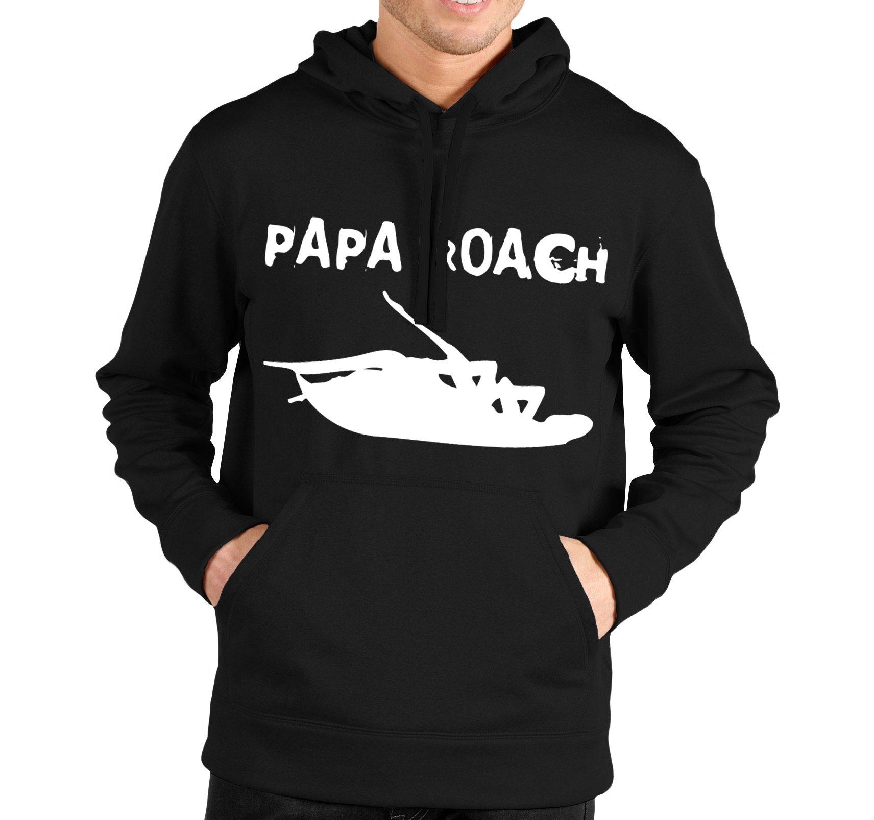 Mikina Papa Roach Logo Veľkosť: XXL, Výber Farby: Čierna