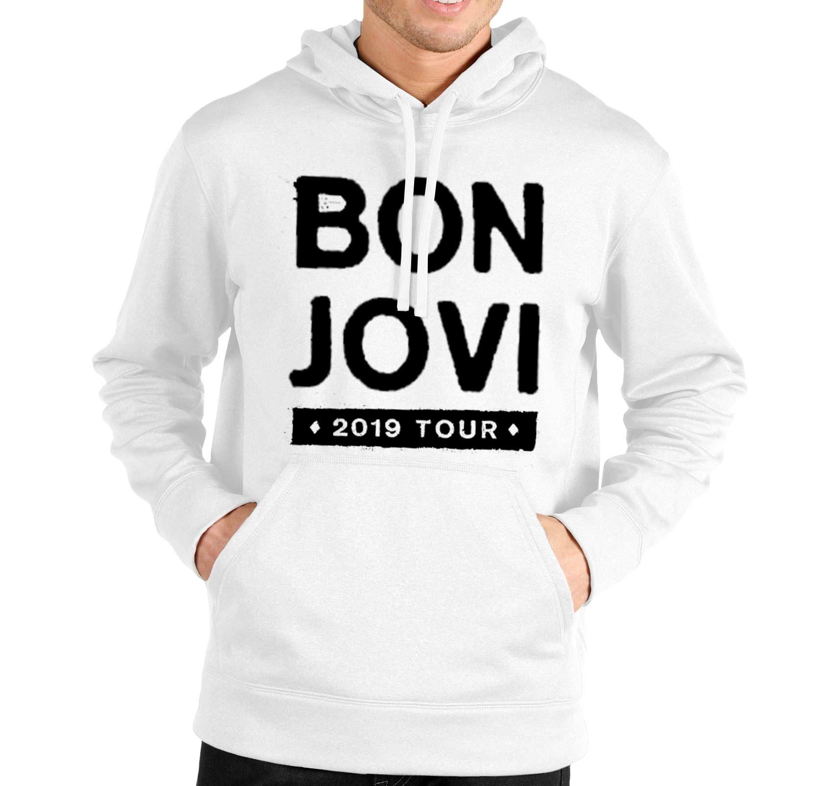 Pánska mikina Bon Jovi Tour 2019 Veľkosť: M, Výber Farby: Čierna
