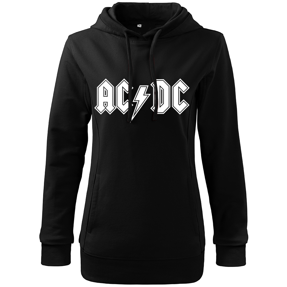 Dámska mikina AC/DC LOGO Farba: Biela, Veľkosť: XXL
