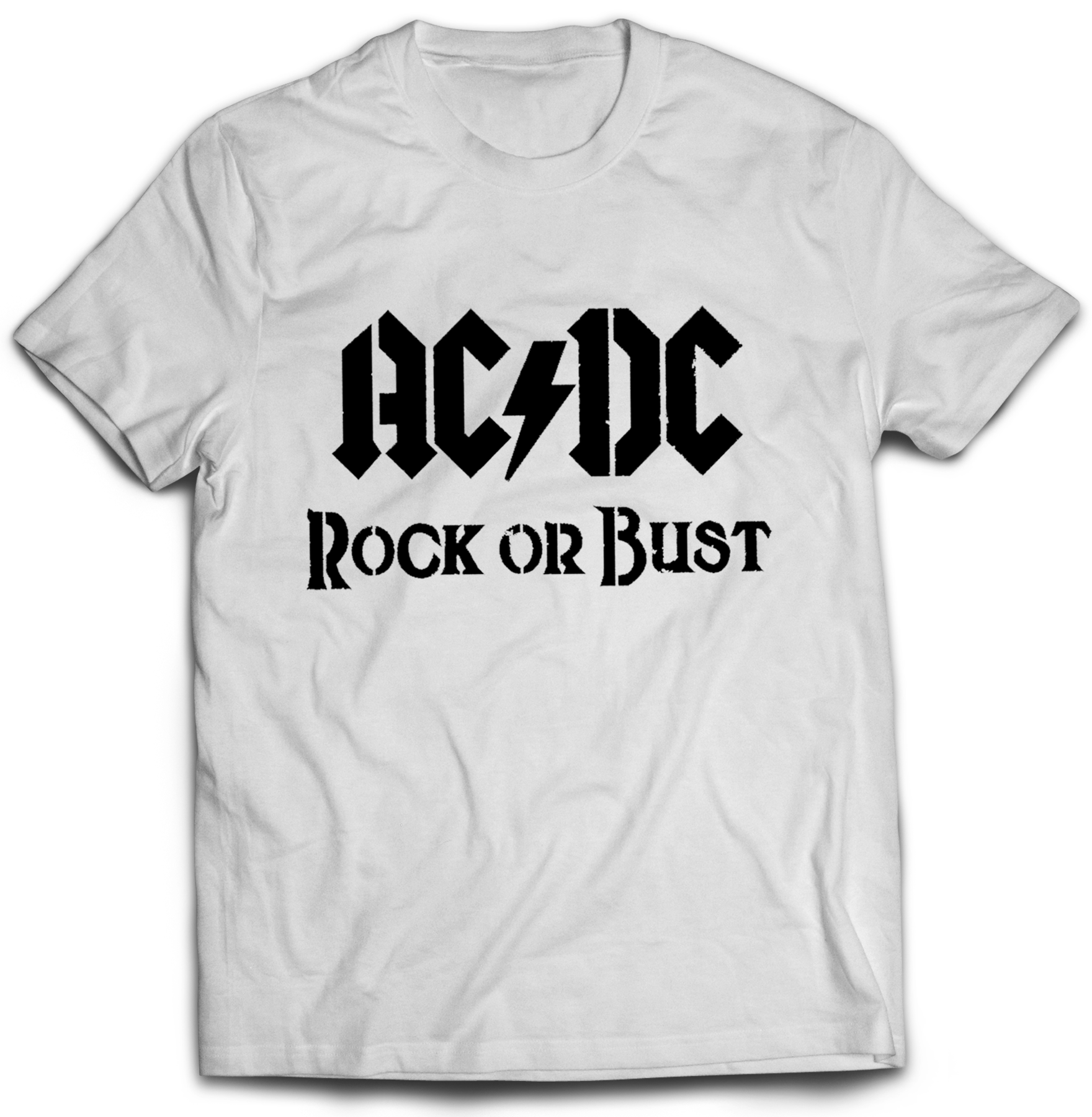 Pánske tričko AC/DC Rock Or Bust Farba: Biela, Veľkosť: M