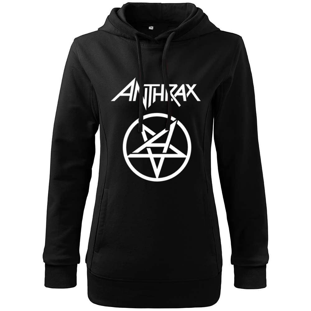 Dámska mikina Anthrax Logo Farba: Biela, Veľkosť: XXL