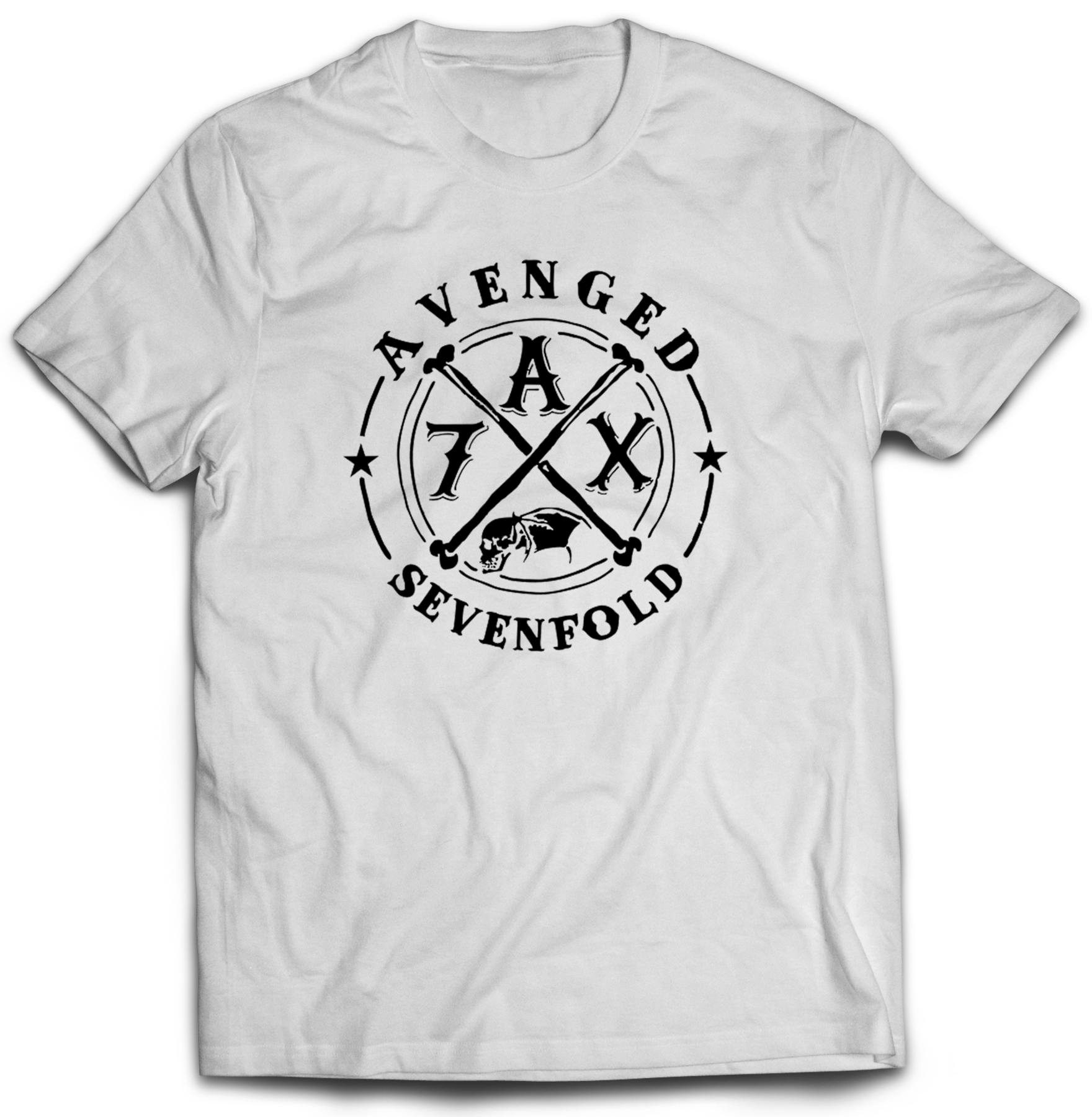 Pánske tričko Avenged Sevenfold Logo AX7 Logo Farba: Biela, Veľkosť: S