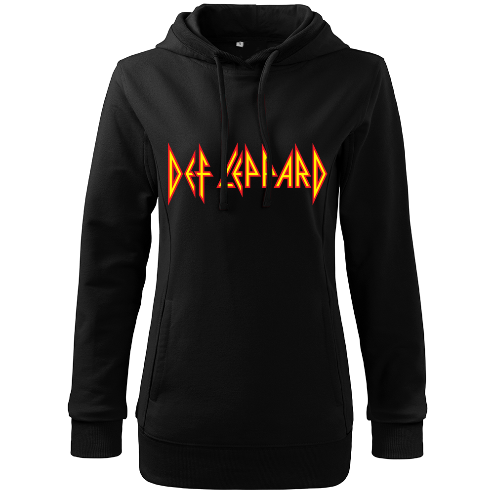 Dámska mikina Def Leppard Logo Farba: Biela, Veľkosť: S