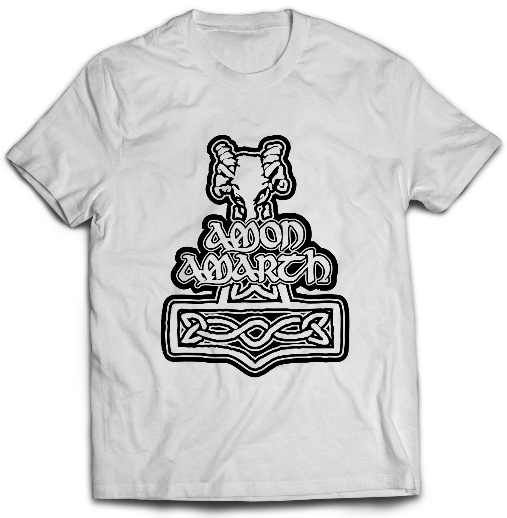 Pánske tričko Amon Amarth Logo Farba: Biela, Veľkosť: XL