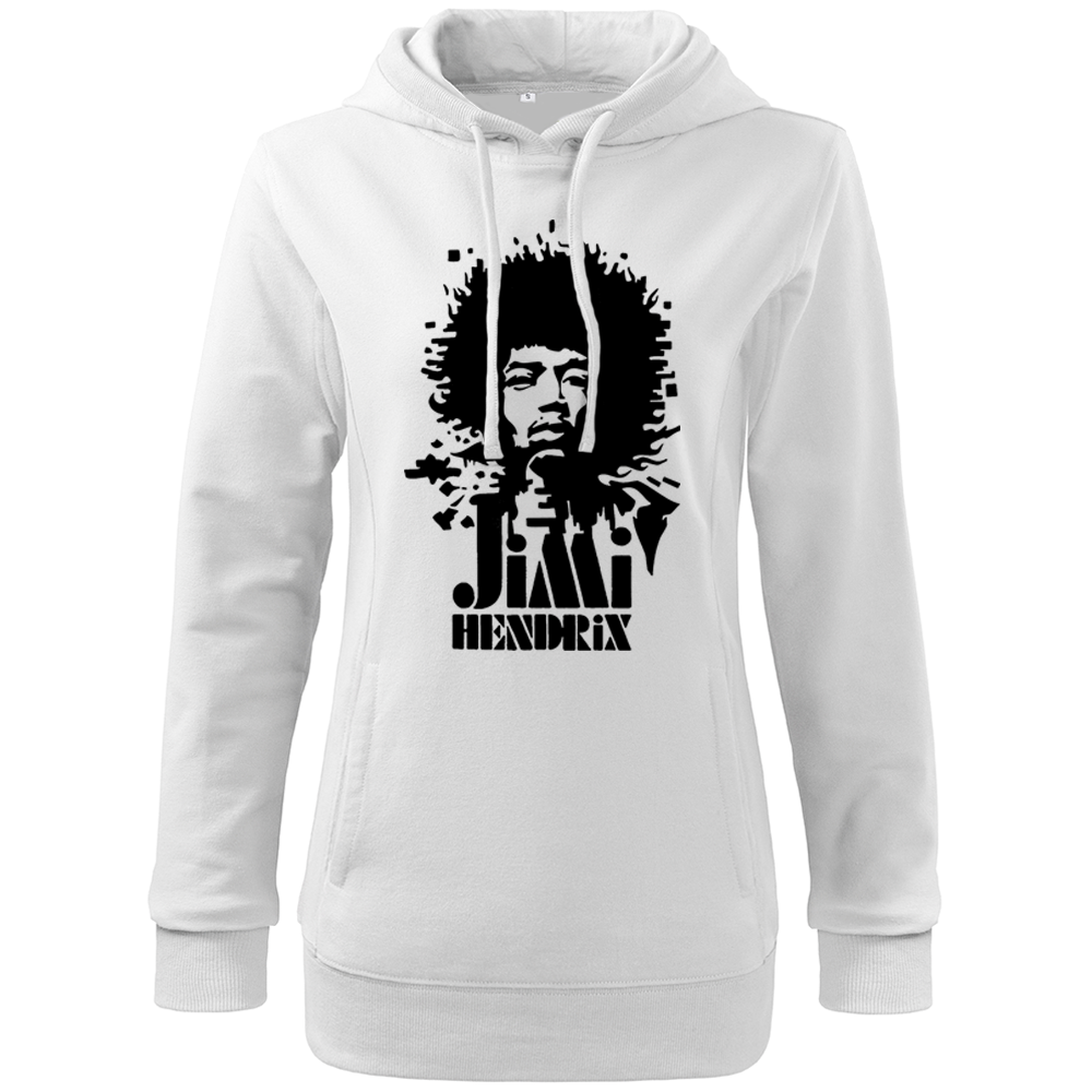 Dámska mikina Jimi Hendrix Face Logo Farba: Biela, Veľkosť: XXL