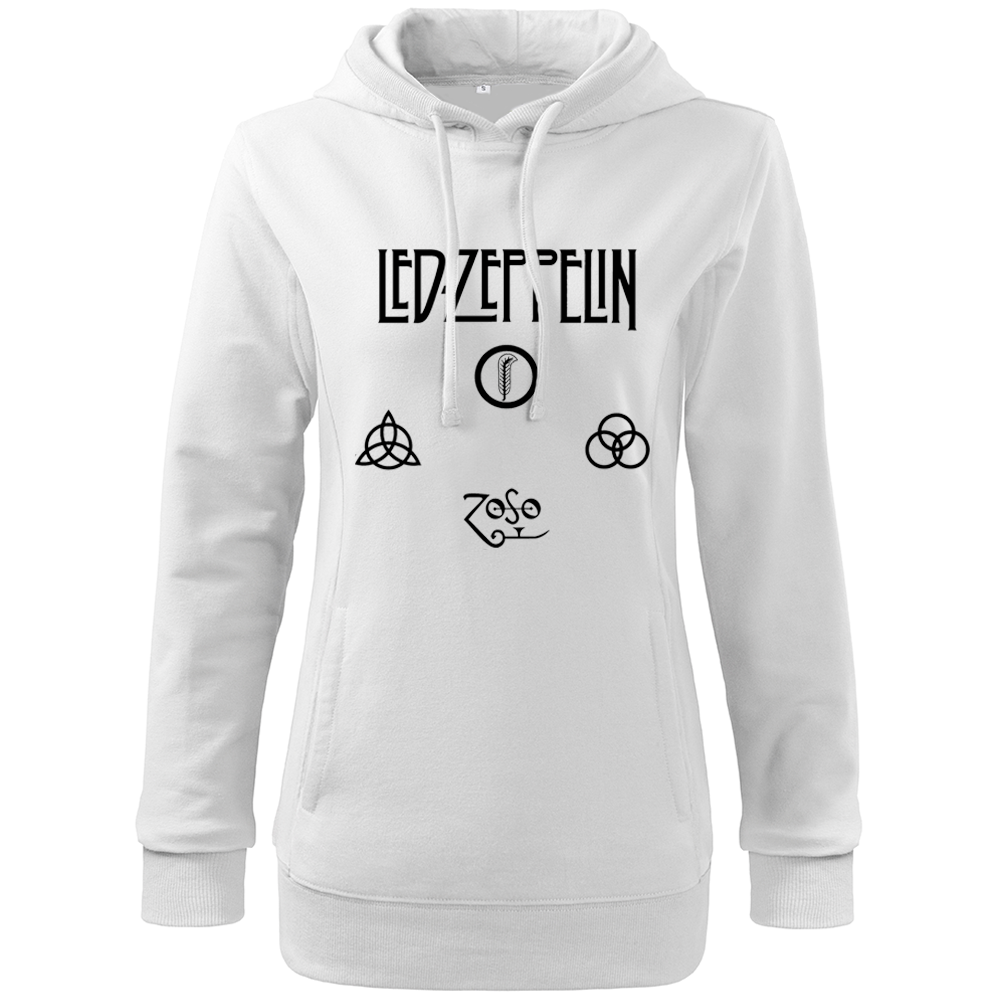 Dámska mikina Led Zeppelin Farba: Biela, Veľkosť: XXL