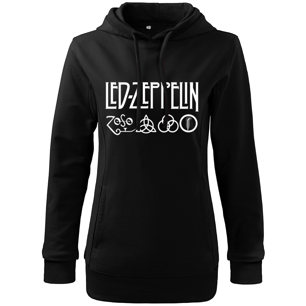 Dámska mikina Led Zeppelin Logo Farba: Biela, Veľkosť: S