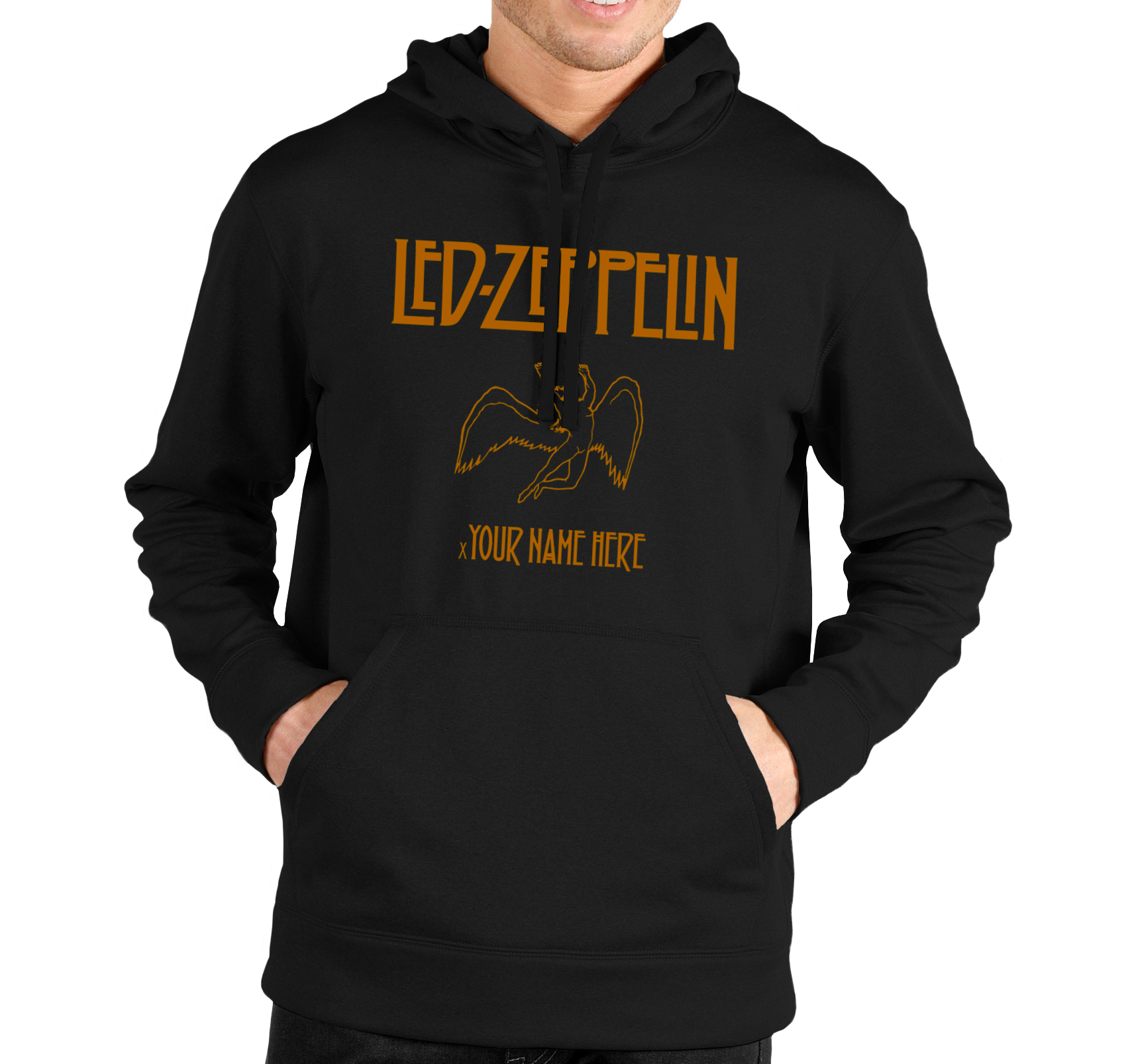 Pánska mikina Led Zeppelin Name Veľkosť: M, Výber Farby: Biela