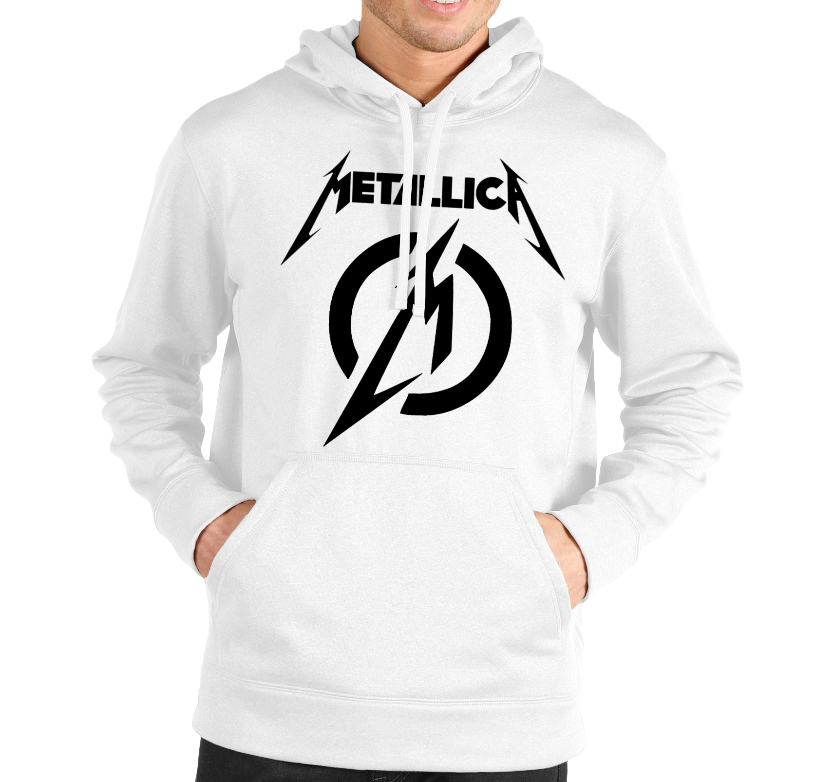 Pánska mikina Metallica Logo Band Veľkosť: XXL, Výber Farby: Čierna