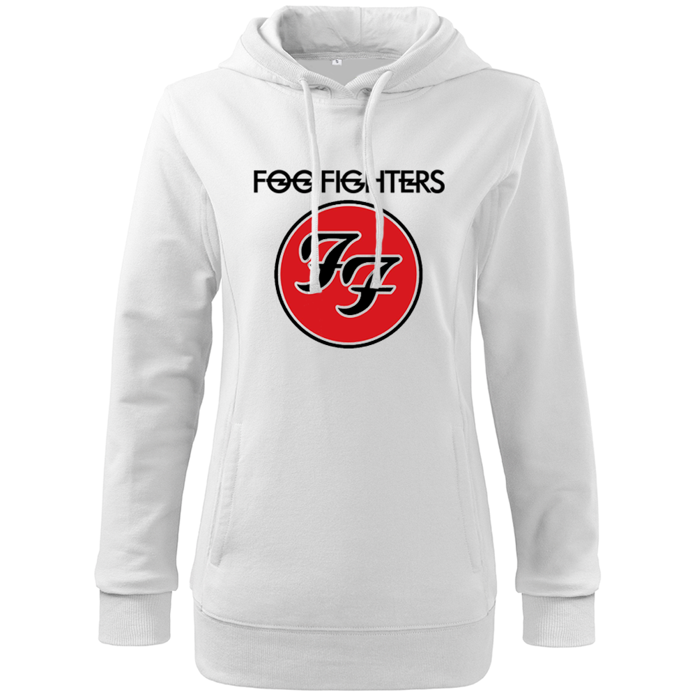 Dámska mikina Foo Fighters Logo Band Farba: Biela, Veľkosť: XXL