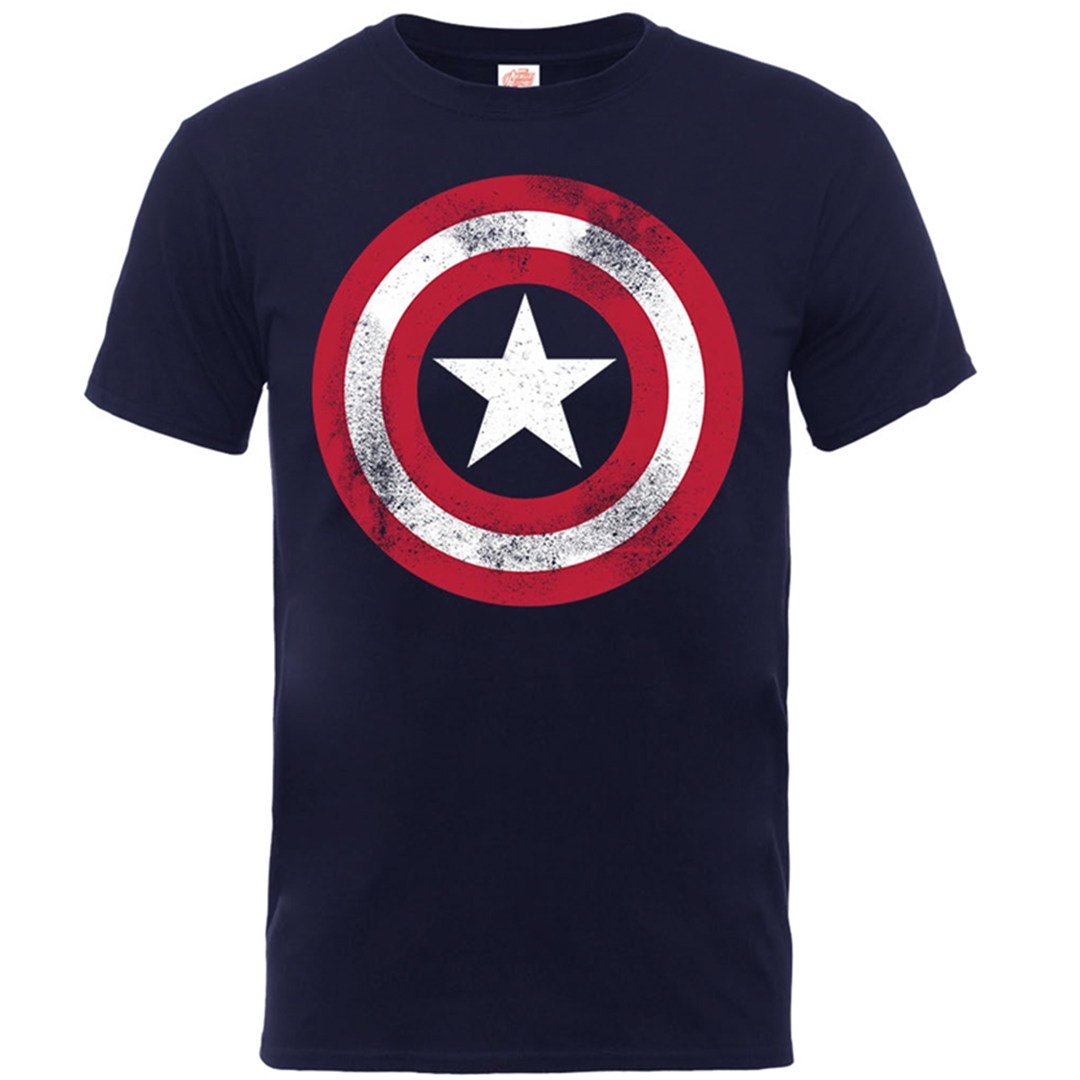 Pánske tričko CAPTAIN AMERICA DISTRESSED SHIELD Veľkosť: M