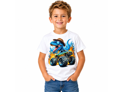 Dětské tričko s dinosaurem – Dino Monster Truck