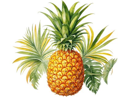 Nažehlovačka Ananas a listy (ROZMĚRY velikost 20 cm)