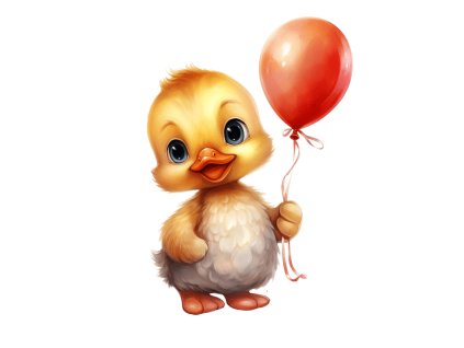 Nažehlovačka Kačátko s balónkem (ROZMĚRY velikost 6 cm)