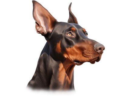 Nažehlovačka Dobrman hlava (ROZMĚRY velikost 20 cm)