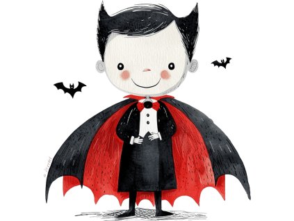 Nažehlovačka Drakula s usměvem (ROZMĚRY velikost 6 cm)