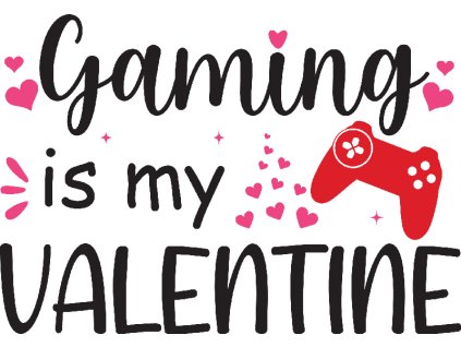 Nažehlovačka Gaming is my VALENTINE (ROZMĚRY velikost 12 cm)