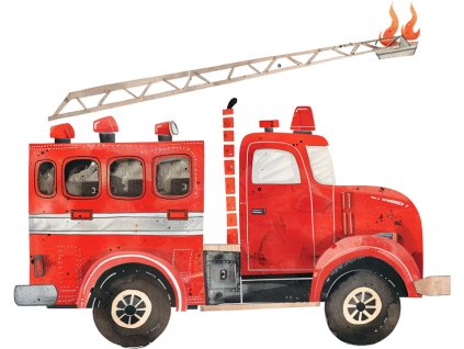 Nažehlovačka Hasičské auto (ROZMĚRY velikost 20 cm)