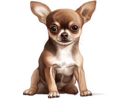 Nažehlovačka Čivava hnědá (ROZMĚRY velikost 20 cm)