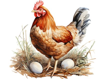 Nažehlovačka Kuře a vajíčka (ROZMĚRY velikost 6 cm)