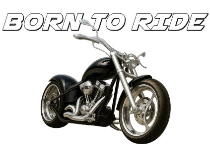 Nažehlovačka Born to ride (ROZMĚRY velikost 20 cm)