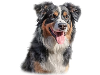 Nažehlovačka Australský ovčák s jazykem (ROZMĚRY velikost 12 cm)