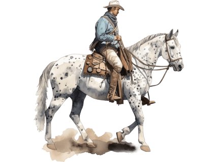 Nažehlovačka Apalůský kůň a kovboj (ROZMĚRY velikost 12 cm)