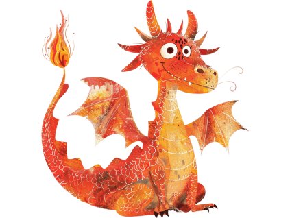 Nažehlovačka Drak červený (ROZMĚRY velikost 6 cm)