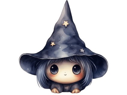 Nažehlovačka Čarodějka s kloboukem (ROZMĚRY velikost 20 cm)