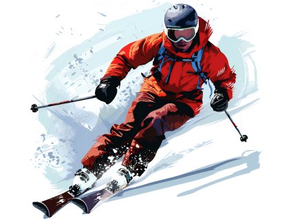 Nažehlovačka Lyžař (ROZMĚRY velikost 20 cm)