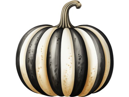 Nažehlovačka Dýně černobílá pruhy (ROZMĚRY velikost 12 cm)