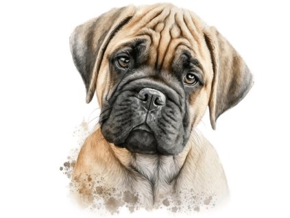 Nažehlovačka Bullmastif štěně (ROZMĚRY velikost 6 cm)